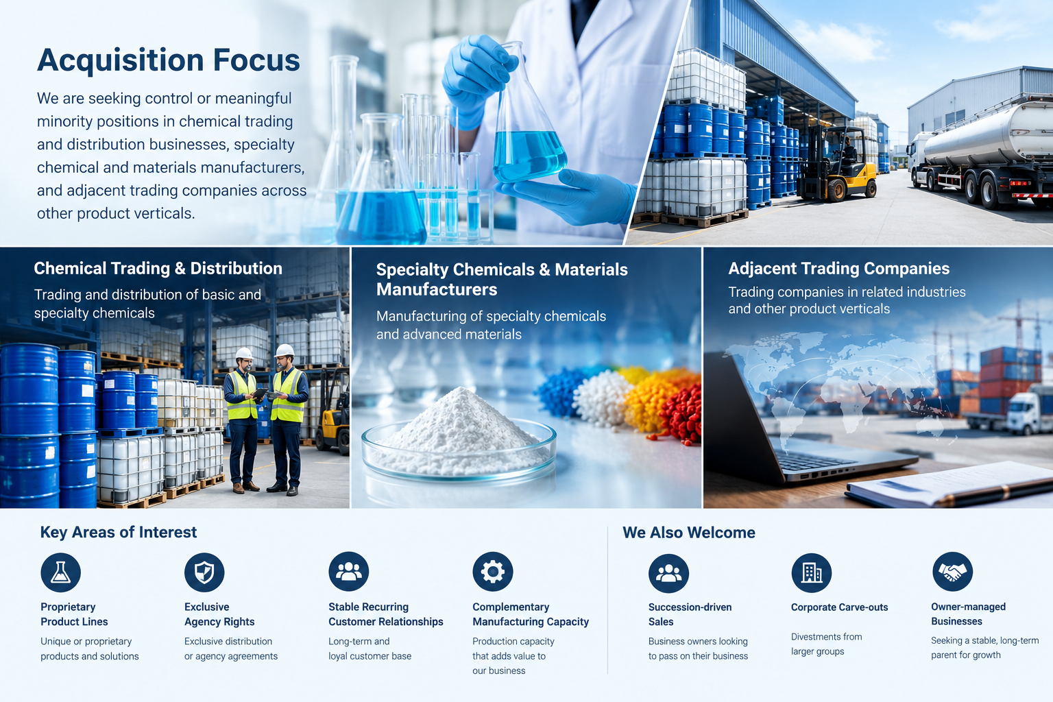Japan: Established Chemical Trading House Seeking Strategic Acquisitions (¥2B–¥6B)